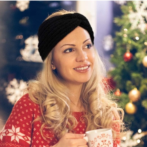 🆕KEEP ME WARM & COZY THICK KNIT HEADBAND•MIDNIGHT BLACK•NWT - Picture 4 of 11